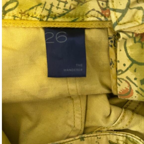 NWT Anthropologie Pilcro The Wanderer Low-Rise Pants Floral Light Green sz. 26 - Picture 16 of 16